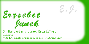 erzsebet junek business card